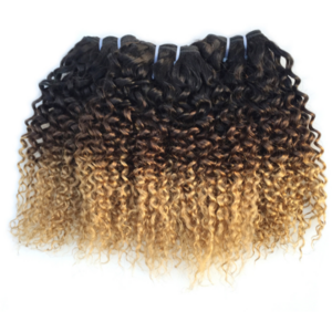 Brazilian Ombre 1B 4 27 Color kinky curl Braiding Human Hair/brazilian curly blonde hair/eurasian virgin blonde hair