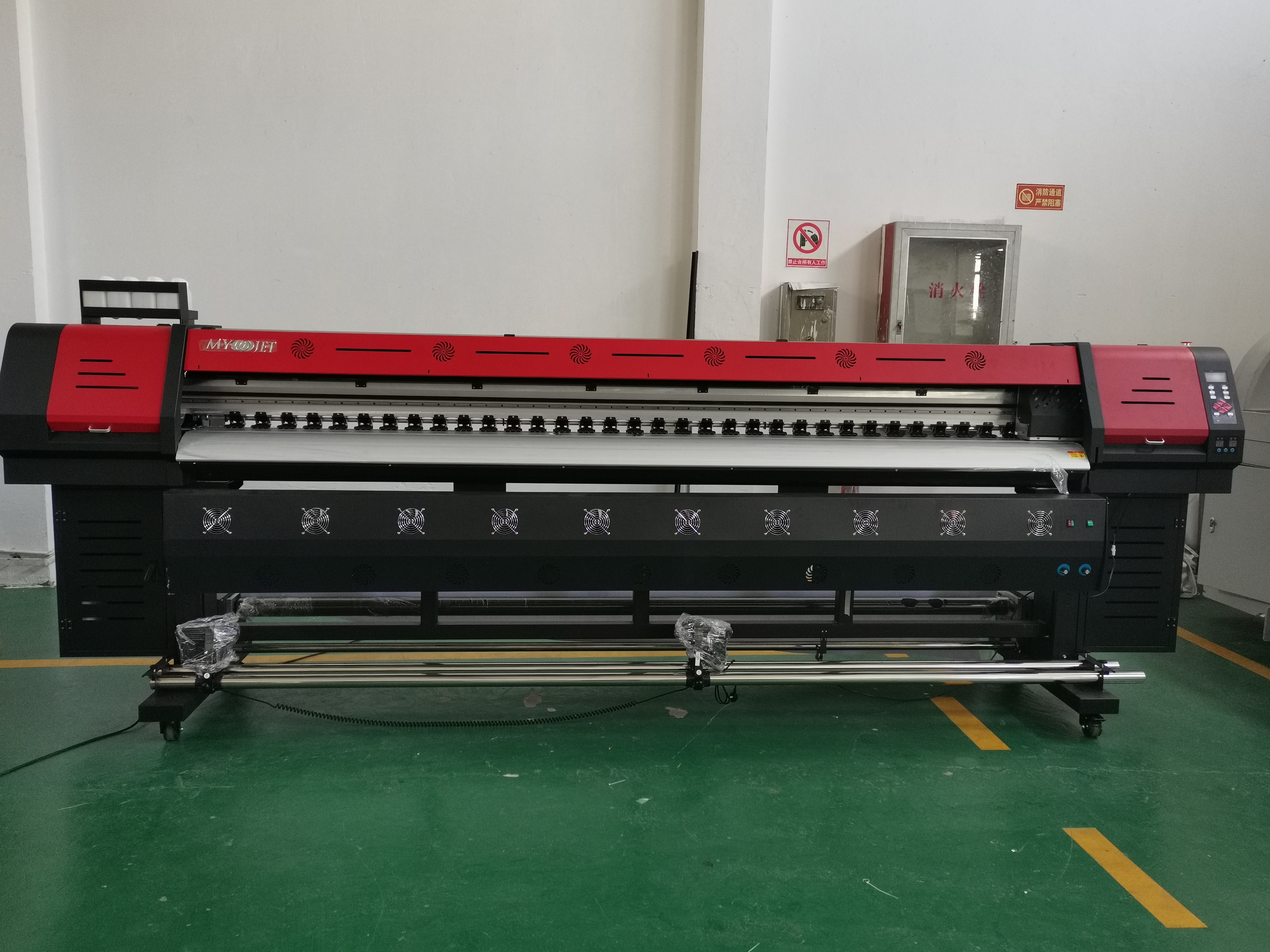 MYJET 3.2m Digital Inkjet Printer Tarpaulin Printer Sticker Printing Machine Xp600 Eco Solvent Printer