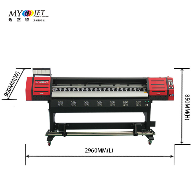 Myjet1.6m 1.8m Xp600 Printhead Plotter Vinyl Wrap Flex Banner Poster Wallpaper Printing Machine Eco Solvent Printer