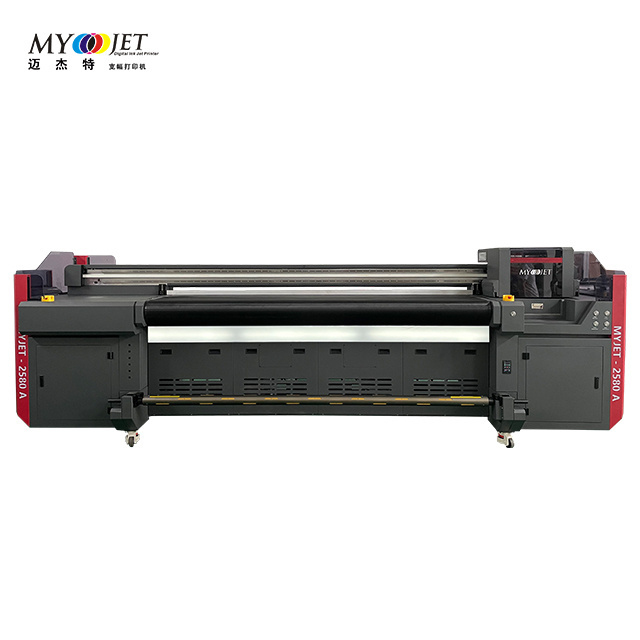 Myjet 2580 UV Printer Large Format Hybrid 2.5m Led Uv Flatbed Roll To Roll Printer For Glass Acrylic Printing Machine