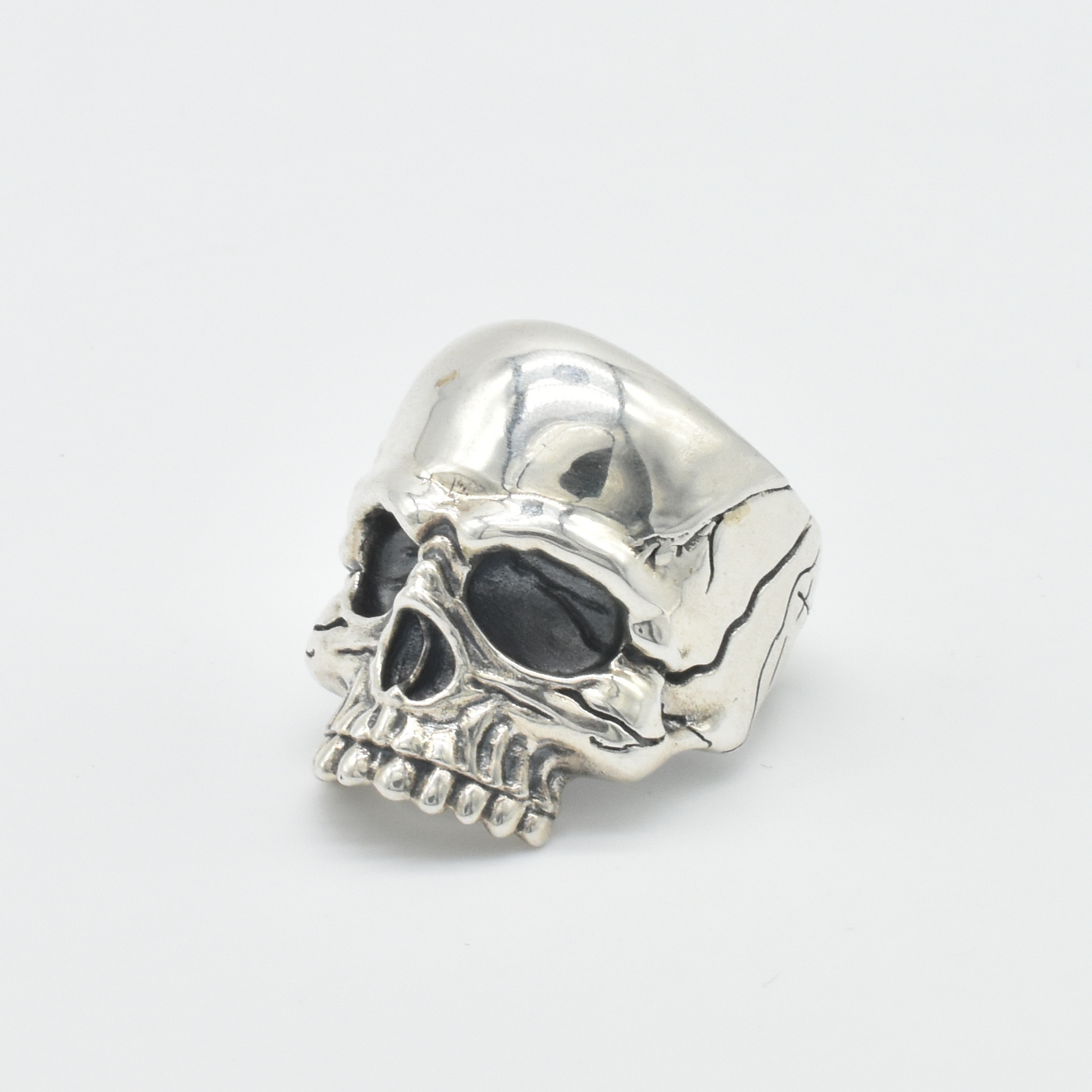 Custom Vintage Signet Ring 925 Sterling Silver Ring Skull Rings for Men