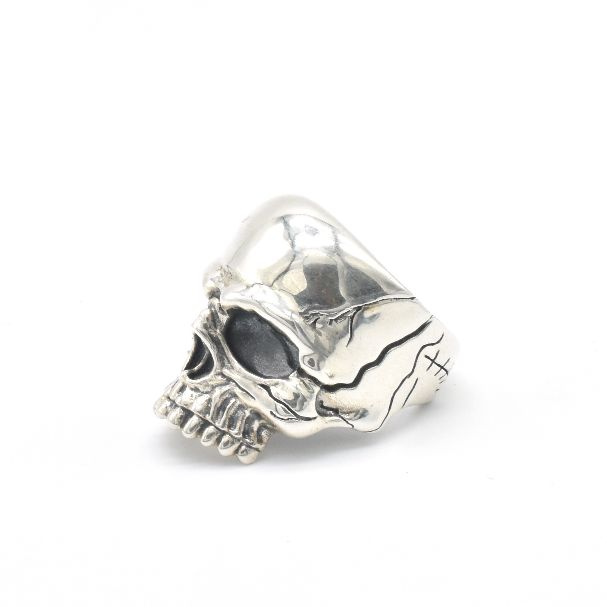 Custom Vintage Signet Ring 925 Sterling Silver Ring Skull Rings for Men