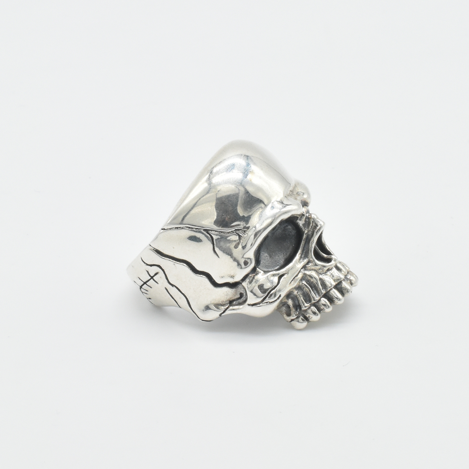 Custom Vintage Signet Ring 925 Sterling Silver Ring Skull Rings for Men