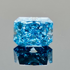 Customized Fancy Lab Grown Diamond CVD HPHT Synthetic Blue Diamond Radiant For Jewelry Decoration