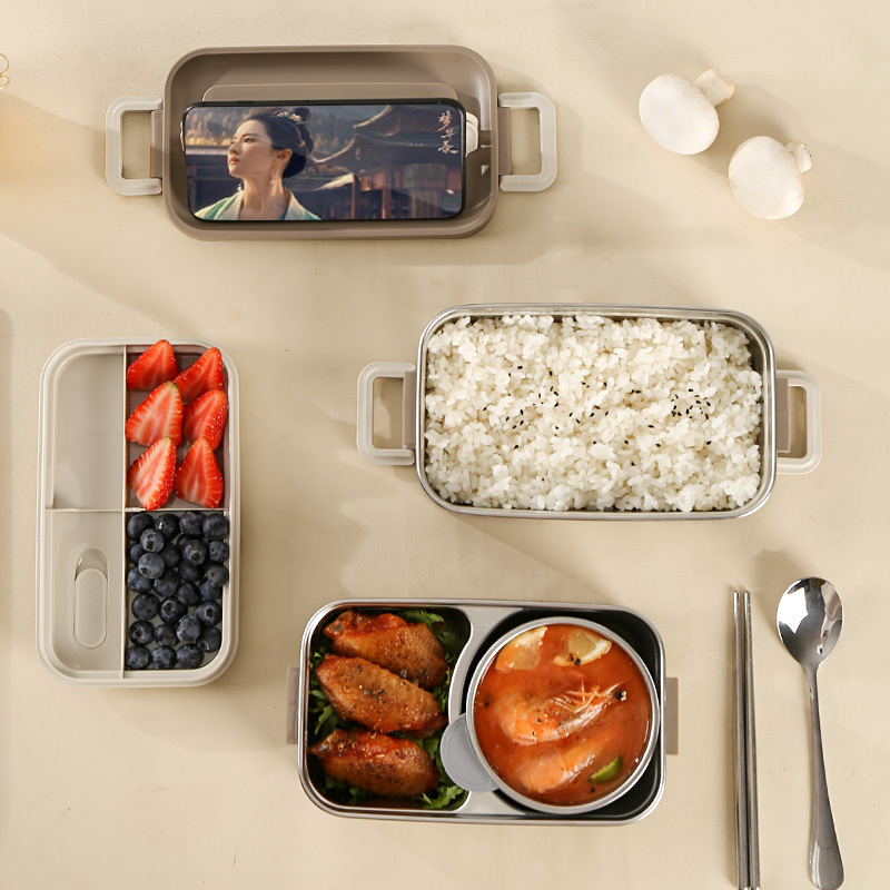 Stainless Steel 100% Food Grade Microwave Safe Food Container Biodegradable School Bento Lunch Box