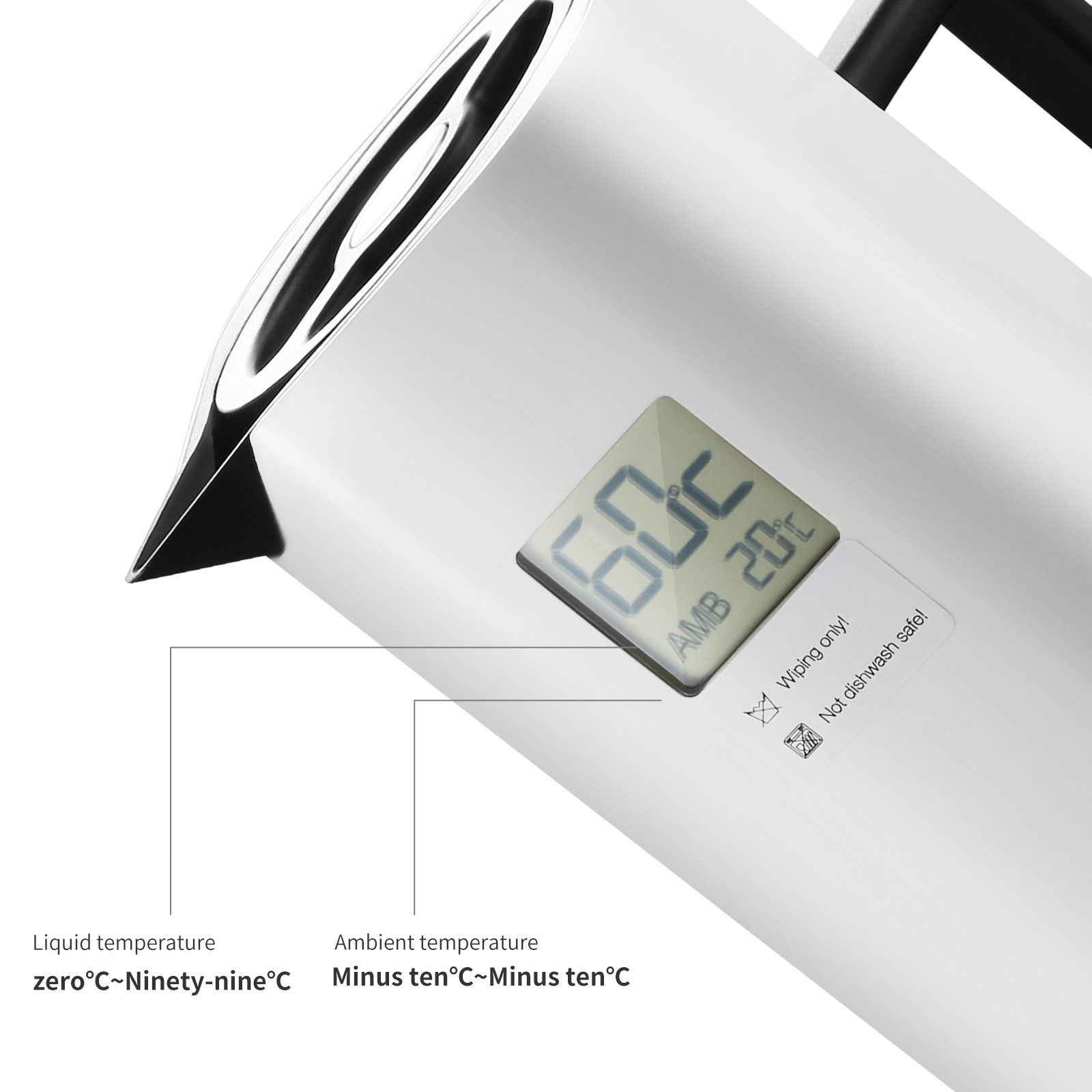 Double Walled Stainless Steel Temperature Display Coffee Tea Airpots Dispenser Vacuum Flask Thermos Jug Pot