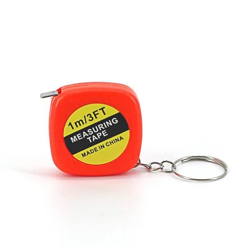 1 Meter 3ft Mini Measuring Key Chain Tape Imperial Promotion Mini Tape Measure Three Dimensions Tailor Ruler Gift Ruler