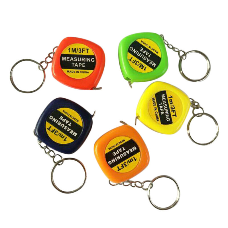 1 Meter 3ft Mini Measuring Key Chain Tape Imperial Promotion Mini Tape Measure Three Dimensions Tailor Ruler Gift Ruler