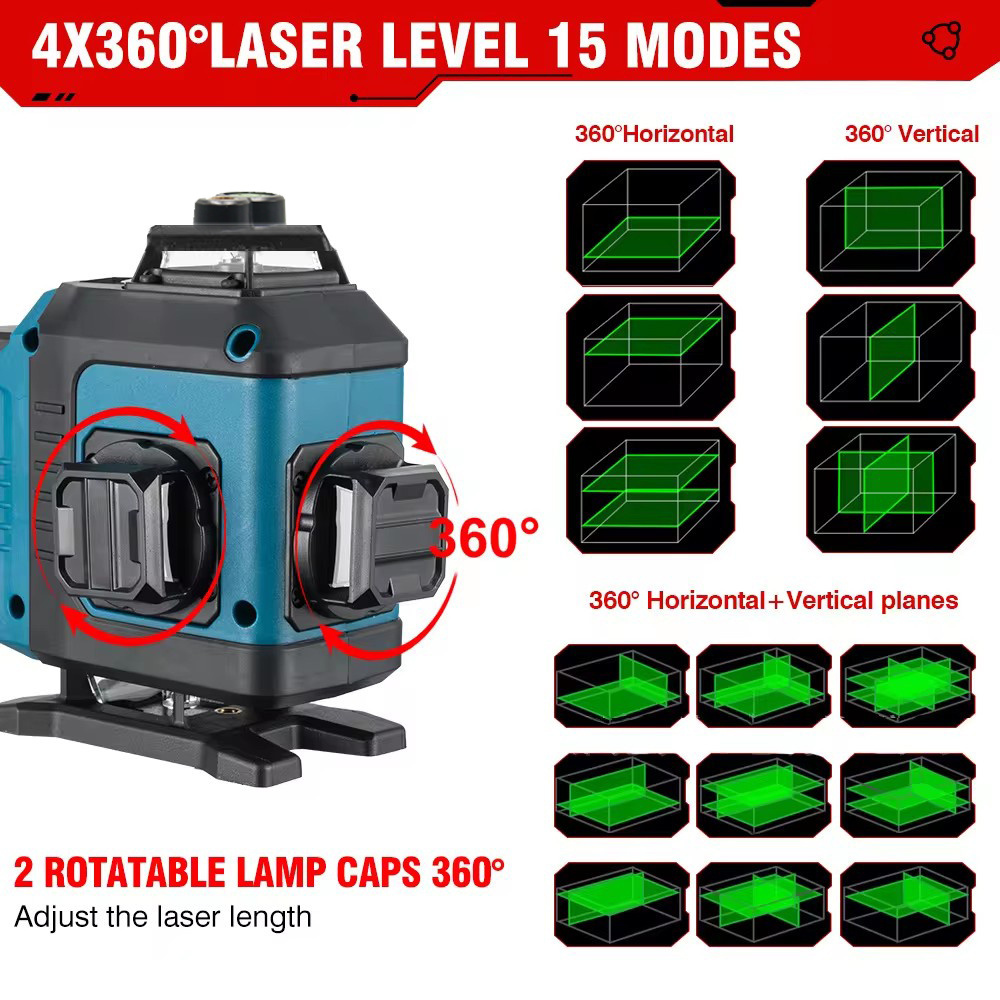 High precision rotating laser equipment self level laser verde 16 line hand tool machine mini laser level