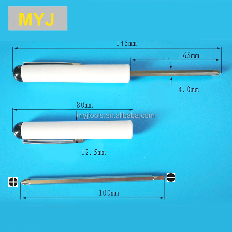 promotion gift pen two way reversible pocket screwdriver