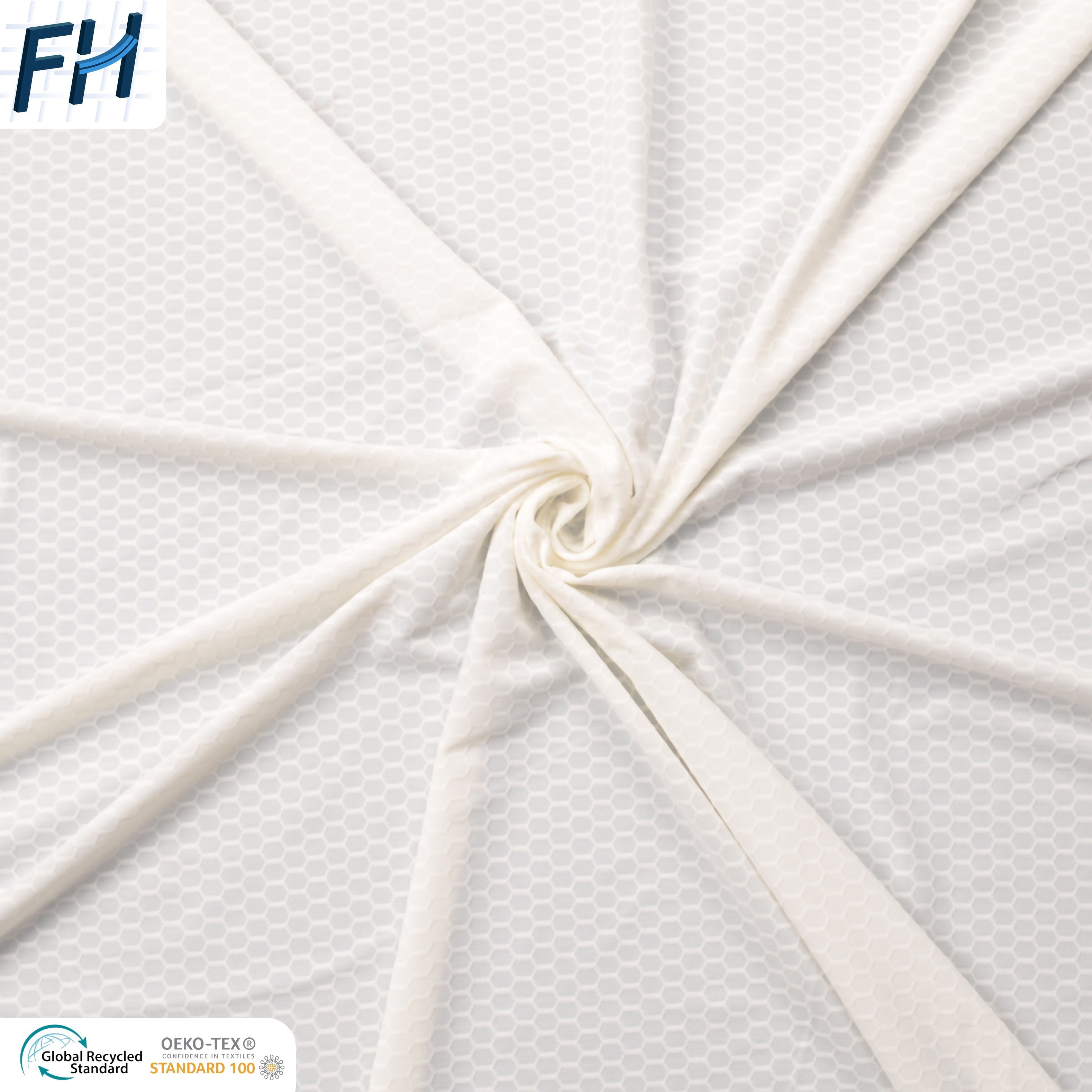 8044#Wholesale white polyester honeycomb mesh sports jersey fabric for sportswear and lining