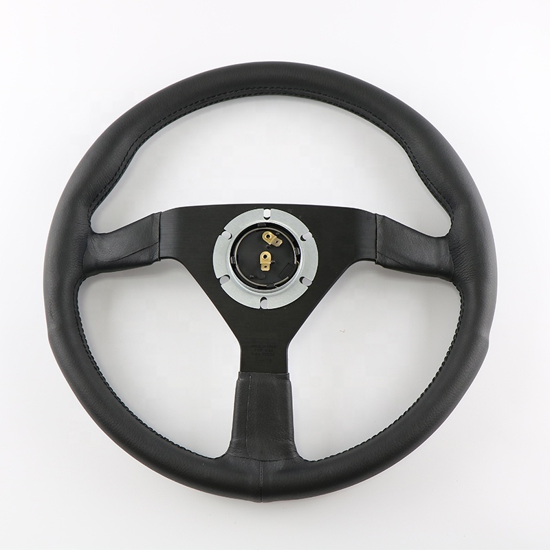 MOMO 14'' Steering Wheel 350MM Artificial Leather Sports Car JDM SIM Racing Red Yellow Gray Horn Button Universal