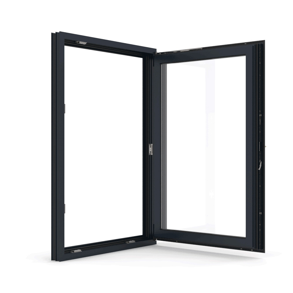 Aluminum single casement window inswing casement windows