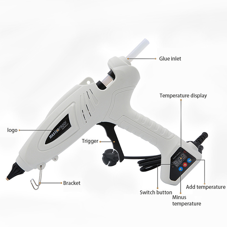 Digital display temperature control hot melt glue gun