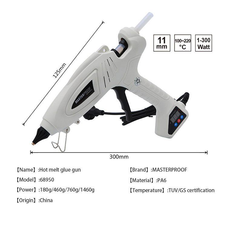 Digital display temperature control hot melt glue gun