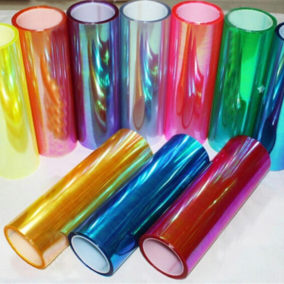 New Chameleon Car Head Light Rainbow Yellow Green Black Blue Vinyl Roll Transparent Car Lamp Headlight Tint Film