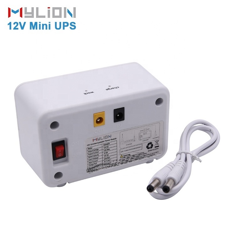 mu48 12v 2a lithium battery mini ups box, power backup for router, wifi router ups for cd player md player portable dvd