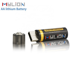 mylion aa battery  li ion 14500 usb double a rechargeable batteries 1.5v with usb charge