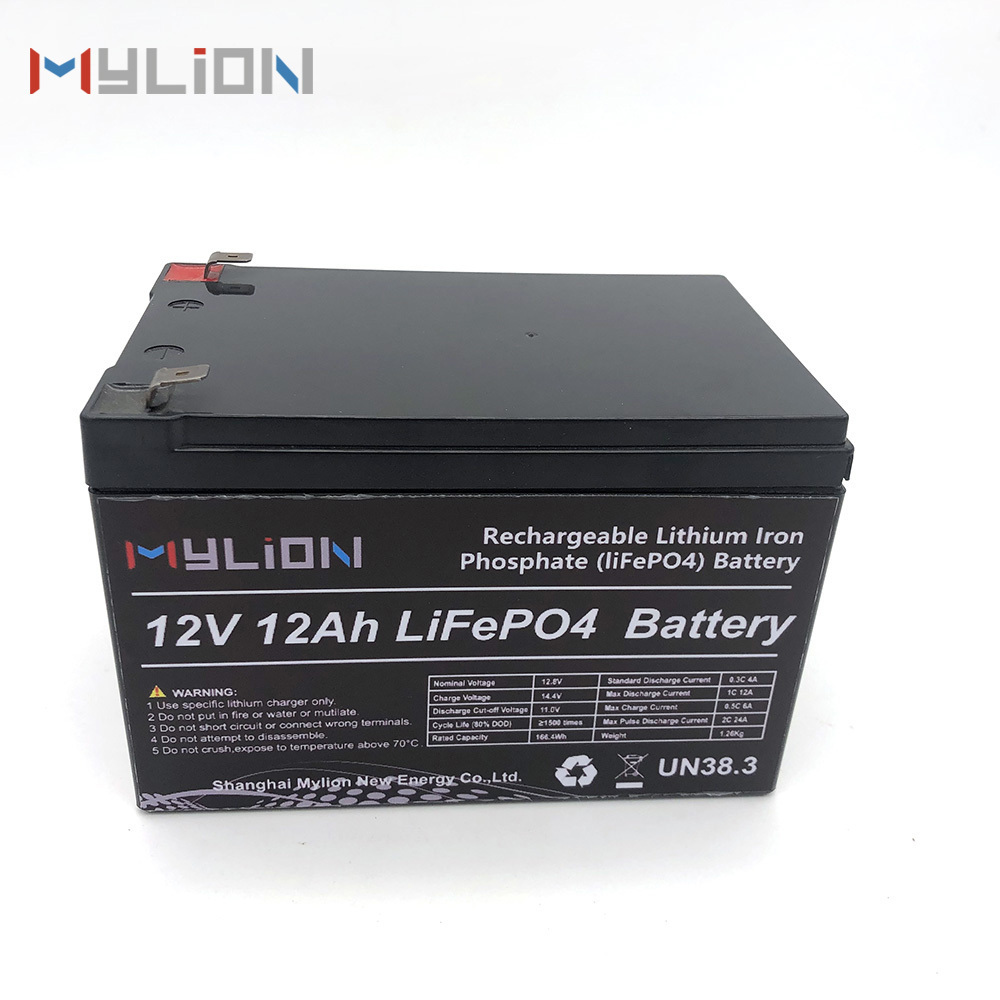 Mylion high quality lifepo4 12v 7ah lithium ion battery for lead acid replacement for solar system or home appliances