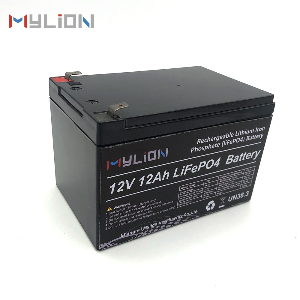 Mylion high quality lifepo4 12v 7ah lithium ion battery for lead acid replacement for solar system or home appliances