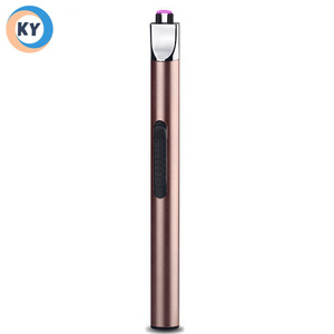 Joylife Rose Gold Candle Lighter Portable Arc Windproof Metal Flameless Electric Lighter for Outdoor