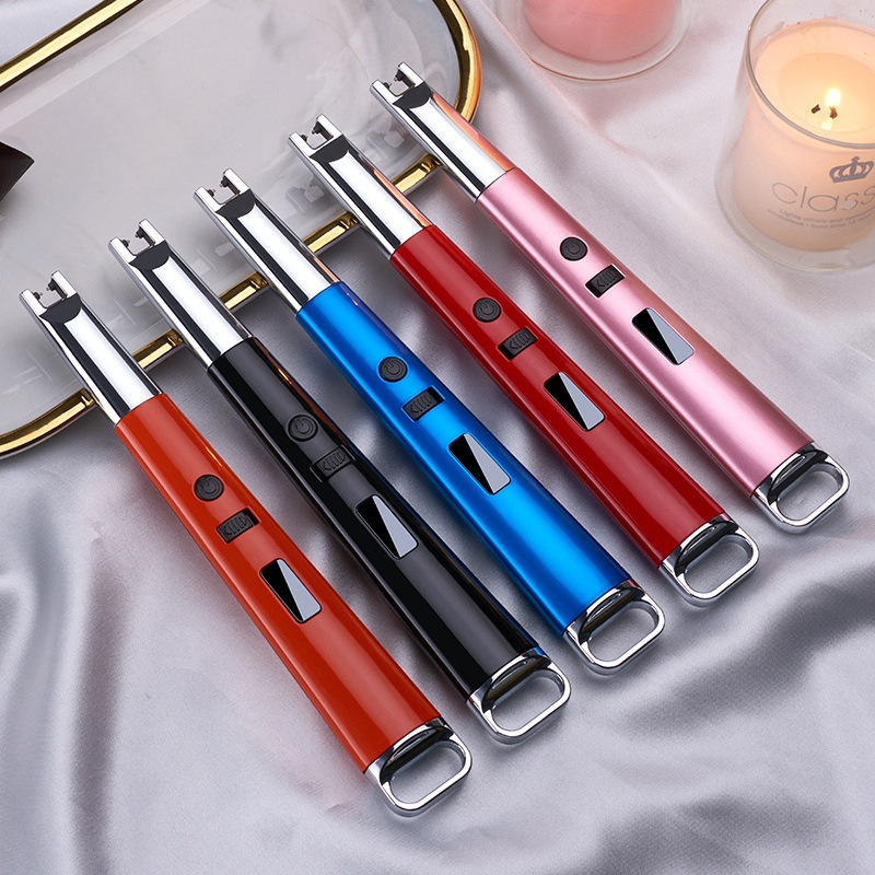 KY 2024 High Quality Arc BBQ Lighter Candle Windproof Zinc Alloy Chargeable Electric Grill Lighter for Kitchen