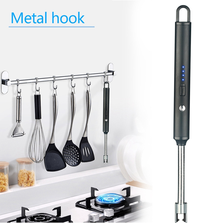 portable long metal Kitchen Gas Stove Lighter Rechargeable Electronic Ignition Wand