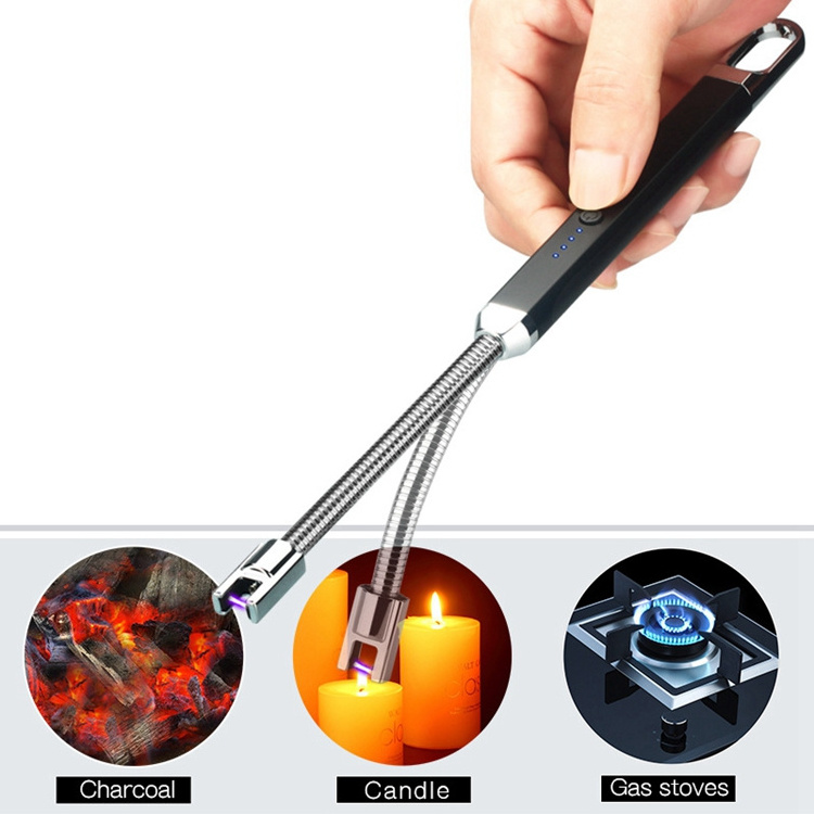 Joylife OEM Support Long Neck Arc Candle Lighter Metal Outdoor Grill Electric Wind Proof Lighter for Kitchen