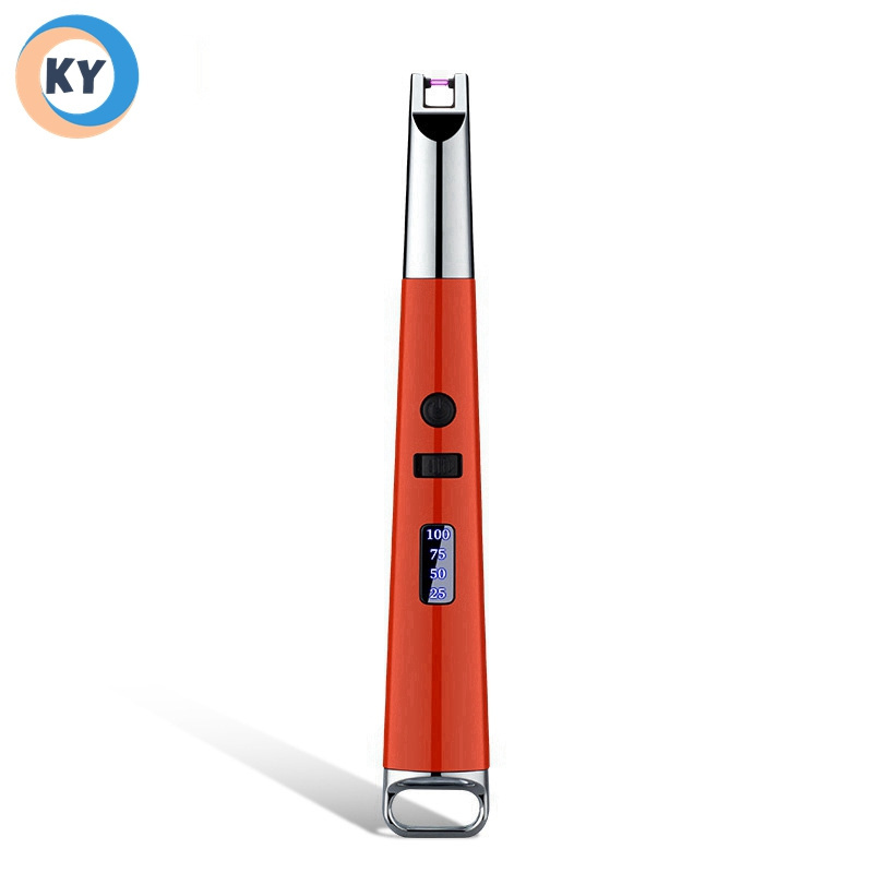 KY 2024 High Quality Arc BBQ Lighter Candle Windproof Zinc Alloy Chargeable Electric Grill Lighter for Kitchen