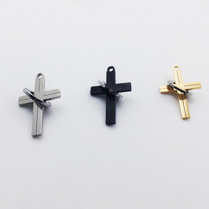 Diy Creative Cross Pendant Necklace Jewelry Findings Stainless Steel Charm Jewelry Making Supplies