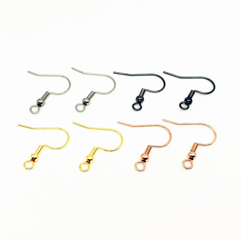 1 Pair Wholesale Stainless Steel Ear Wires Earrings Findings Earring Hooks For Jewelry Making Supplies