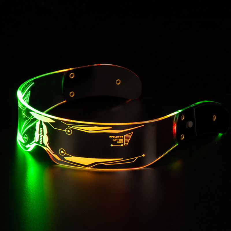 Longstar 2023 Hotselling Wholesale LED Glasses With Cool Lighter Designs Thunder Lighting Like Cyber Style