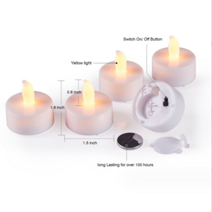 Tea Lights Candles LED Flickering Votive Candle Long Lasting 200 Hours Realistic and Bright for Halloween Wedding Decor