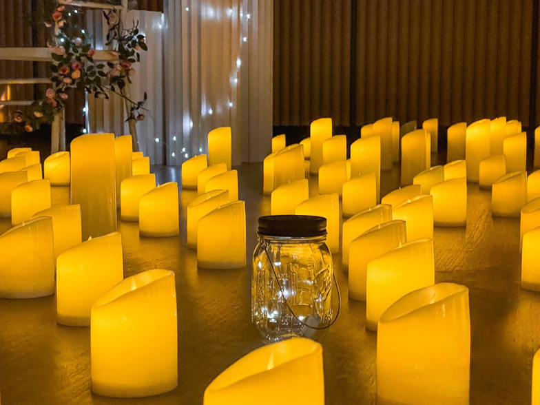 LED Flameless Candles Battery Operated Candle with Timers Remote Outdoor Waterproof Electric Candles for Fireplace Wedding Party