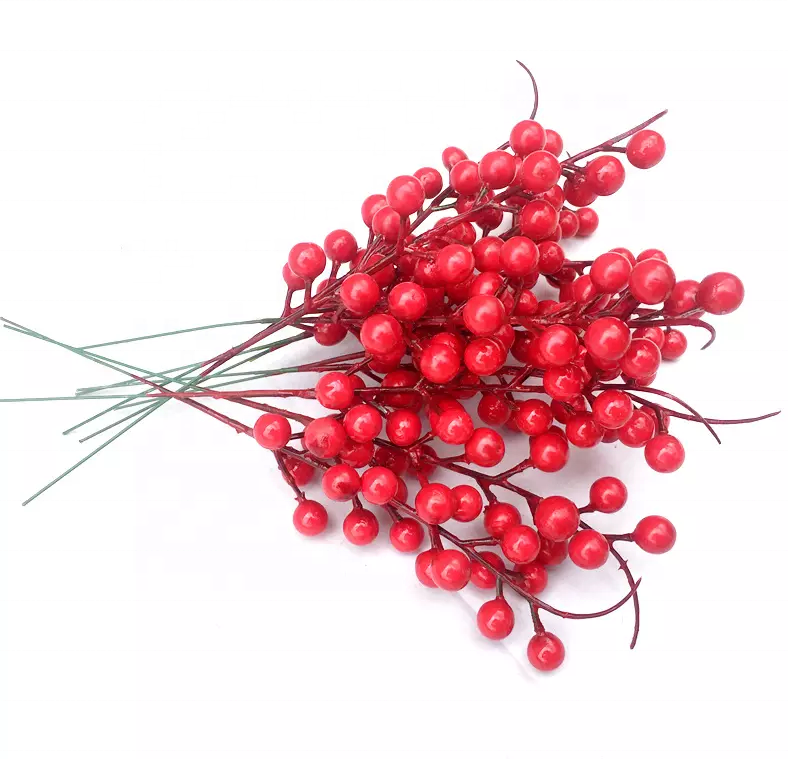 Artificial Flower Foam Fruit Berry Sprays For Christmas And Home Decoration