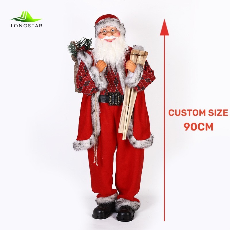 Wholesale Christmas Electric Dancing Santa Clasu 90 180cm Custom Musical Santa Claus for Home Decoration for Hotel Shipping Mall