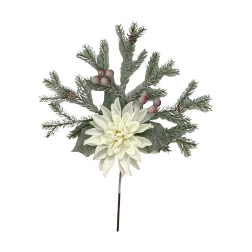 Wholesale Party Decorative Filler Red Berry Spray Picks Floral Pine cones Branches Plastic Artificial Christmas Tree Picks