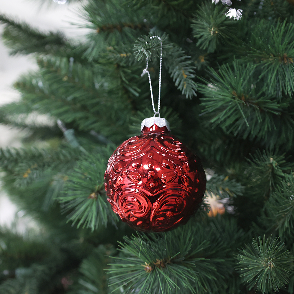 Christmas Ball Ornaments Bulk Accept OEM ODM Cheap Price Glass Christmas Logo Ball Hot Selling Multi Color Ball