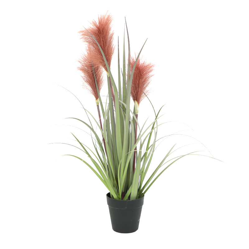 Free Samples Artificial Plants Plastic Potted Grass Wholesale Indoor Grass Decorations Onion Grass for Home Decor