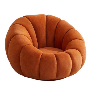 Nordic Living Room Kids Chair Single Seat Sofa Lazy Armchair Pumpkin Shaped Chair Home Decorations Wedding Lounge Chair