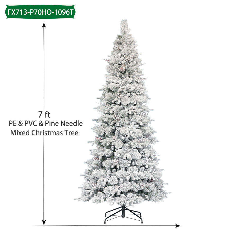 PVC PE Mixed Snow Christmas Tree Flocked Christmas Tree Artificial Christmas Tree For Home Decoration