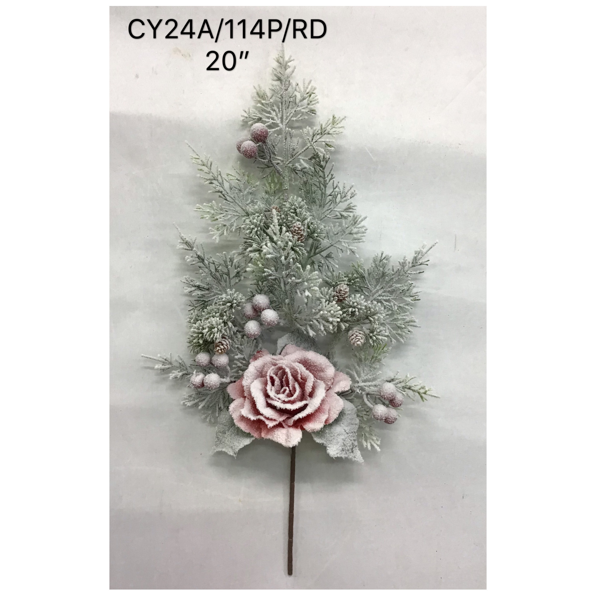 New Product Idea 2023 Artificial Pine Tree Branch Flocking Picks Restaurant Home Holiday Decoration DIY Fake Tree Branch