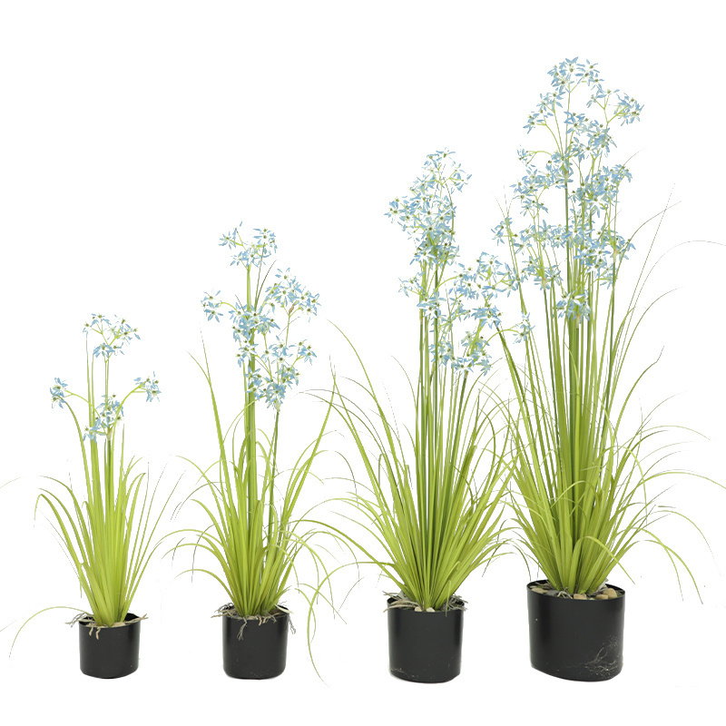 Greenery Dog's Tail Onion Wheat Grass Plastic Outdoor Home Garden Decor Artificial Potted Onion Grass