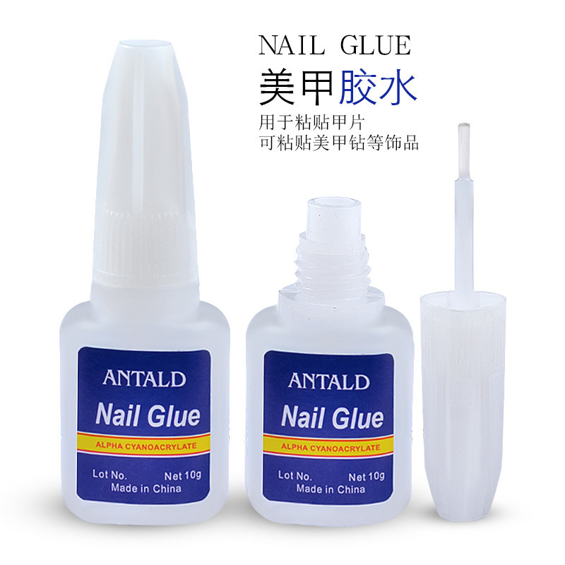 Nail Supplies Wholesale Nail Glue 10g/bottle With Brush Nail False Glue Super Strong Jewelry Sticky