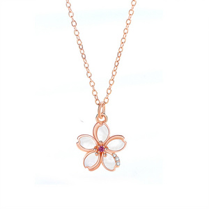 Mylove jewelry 925 sterling silver luxury design flower pendant necklace for women girl gift