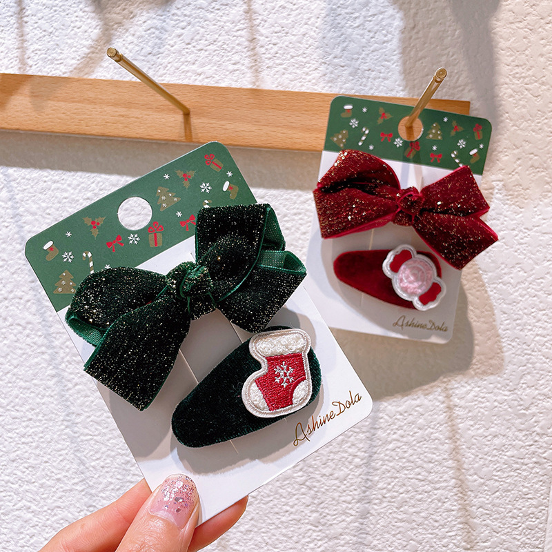 Mylulu Kids Hair Accessories Set Christmas Birthday Party Cute Hair Bow Clips Accessory Gift Set For Baby Girl