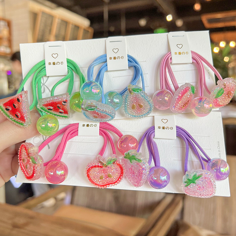 MYLULU hair big bead ponytail knocker ball kids hair ties little girls large hair bobbles ball for kids ponytail elastic