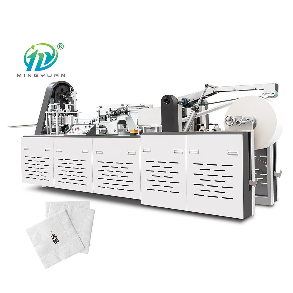 Bamboo Tissue Paper Making Machine Embossing Printing Tissue Napkin Folding Machine