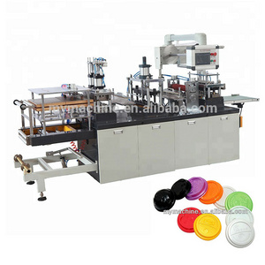 15-45 punch/min Fully Automatic Cheap Paper Cup Plastic Lid Thermoforming Machine,cup Lid Machine