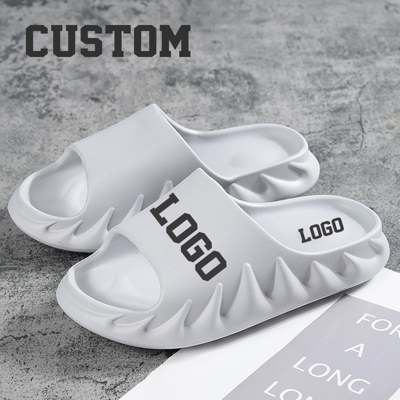 2024 New Designer Your Own Logo Custom Men EVA Slides Unisex Foam Runner Sandals Sports Flame Slippers Custom Men